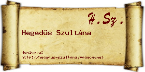 Hegedűs Szultána névjegykártya